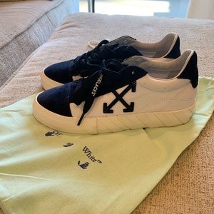 Off-White Low Top Canvas and Suede Sneakers